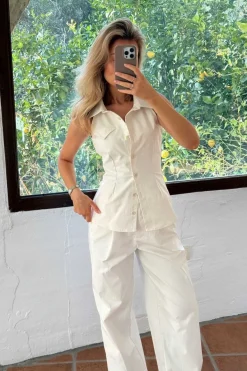 Online BYIC Daisyic Top A23819 White