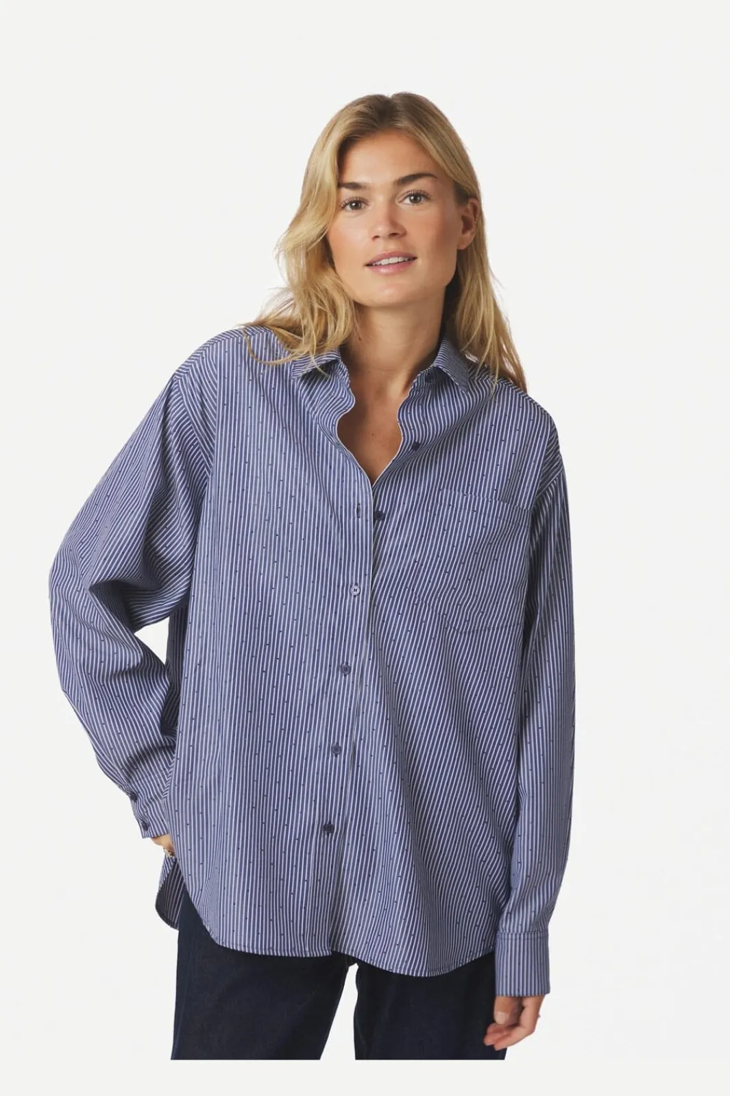 Online Neo Noir Dalma B Stripe Stone Shirt 164520 678