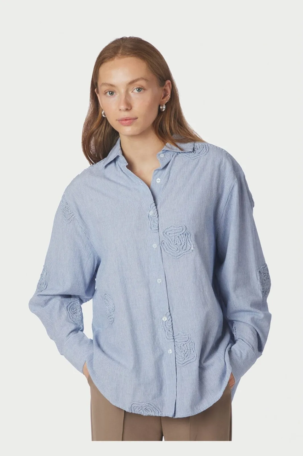 Outlet Neo Noir Dalma Dori Mini Stripe Shirt 167460 140