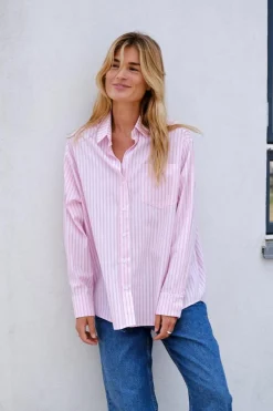 Hot Neo Noir Dalma Soft Stripe Stone Shirt 166553 170