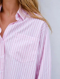 Hot Neo Noir Dalma Soft Stripe Stone Shirt 166553 170