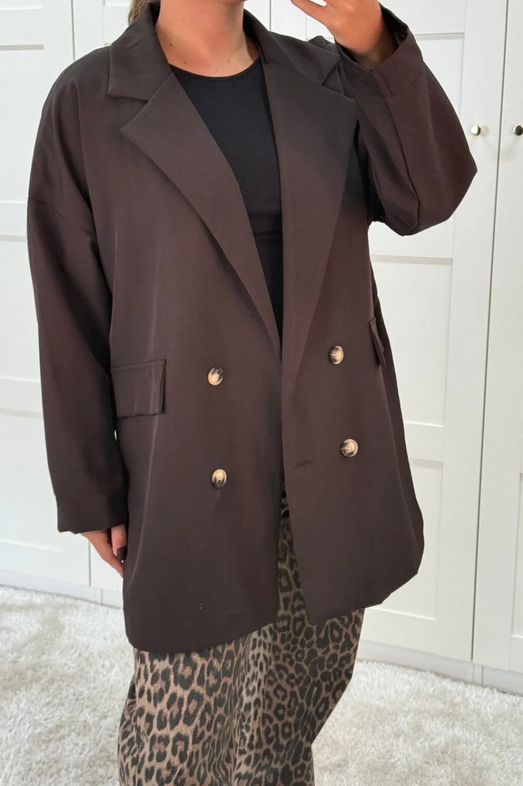 New A-bee Daphne Blazer Dark Brown