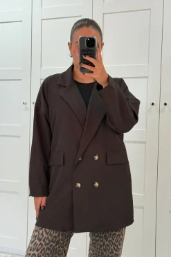 New A-bee Daphne Blazer Dark Brown