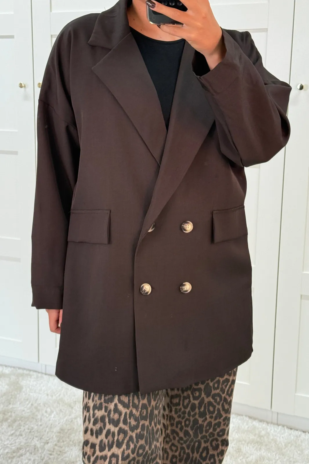 New A-bee Daphne Blazer Dark Brown