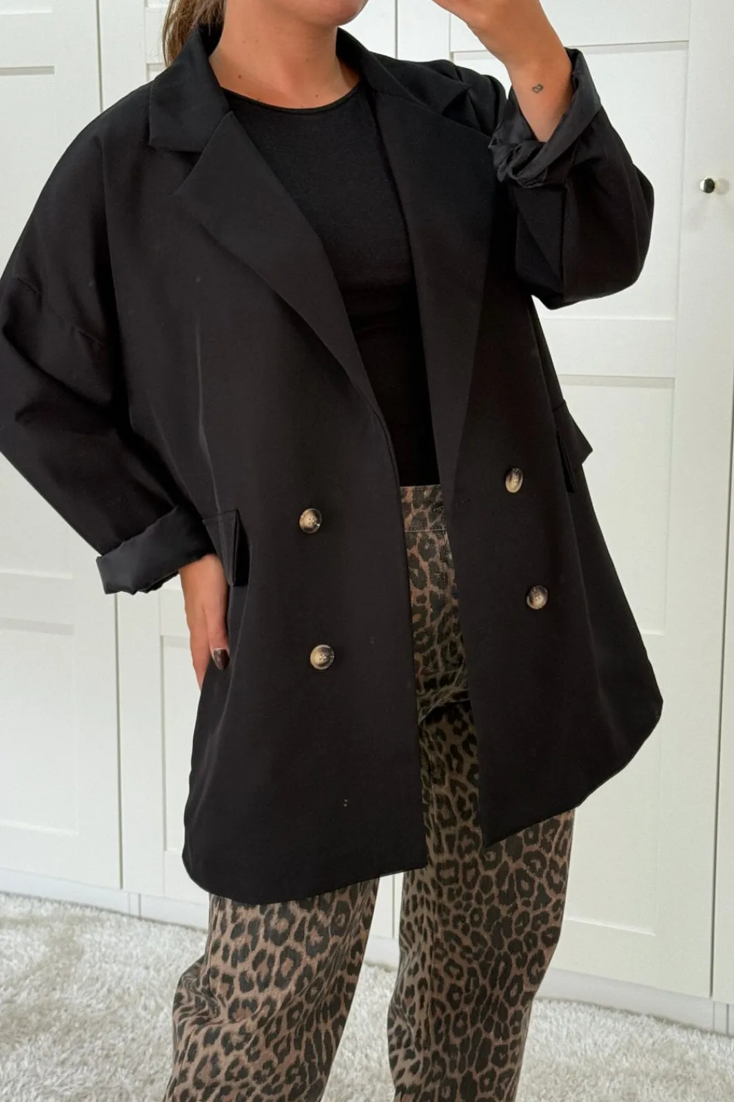 New A-bee Daphne Blazer Black