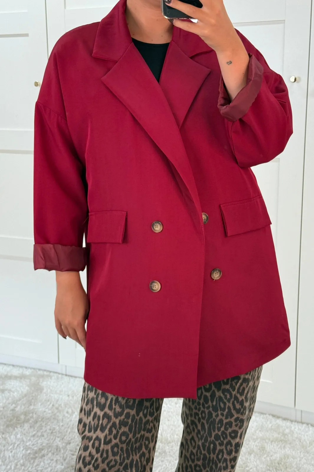 Sale A-bee Daphne Blazer Burgundy