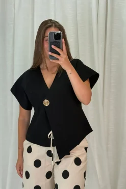 Clearance A-bee Daria Top Black