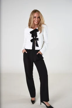 Hot Valentin Studio Darling Bow jacket (sequins) white w/black