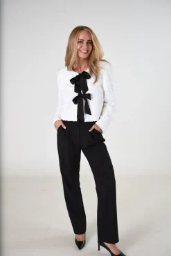 Hot Valentin Studio Darling Bow jacket (sequins) white w/black