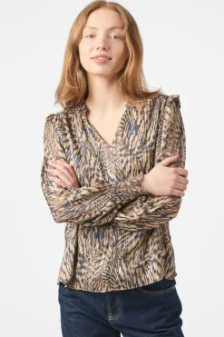 Discount Neo Noir Davina Pattern Blouse 166259 543