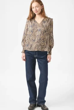 Discount Neo Noir Davina Pattern Blouse 166259 543