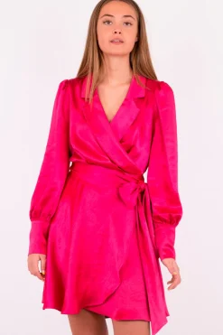 Hot Neo Noir Dawn Satin Dress Pink