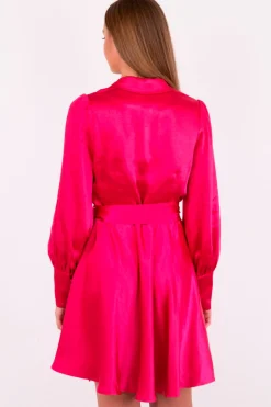 Hot Neo Noir Dawn Satin Dress Pink