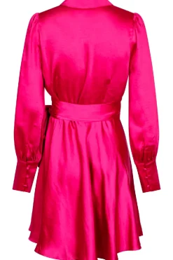 Hot Neo Noir Dawn Satin Dress Pink