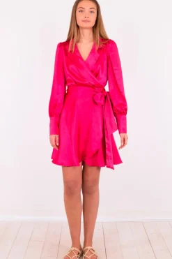 Hot Neo Noir Dawn Satin Dress Pink