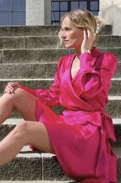 Hot Neo Noir Dawn Satin Dress Pink