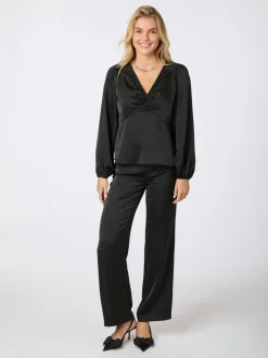 New Neo Noir Debra Heavy Sateen Pants Black