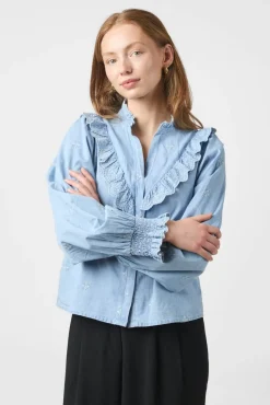Sale Neo Noir Degas Denim Blouse 166229 145