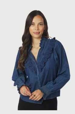 Online Neo Noir Degas Denim Blouse 166229 140