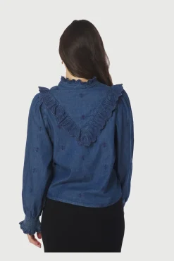Online Neo Noir Degas Denim Blouse 166229 140