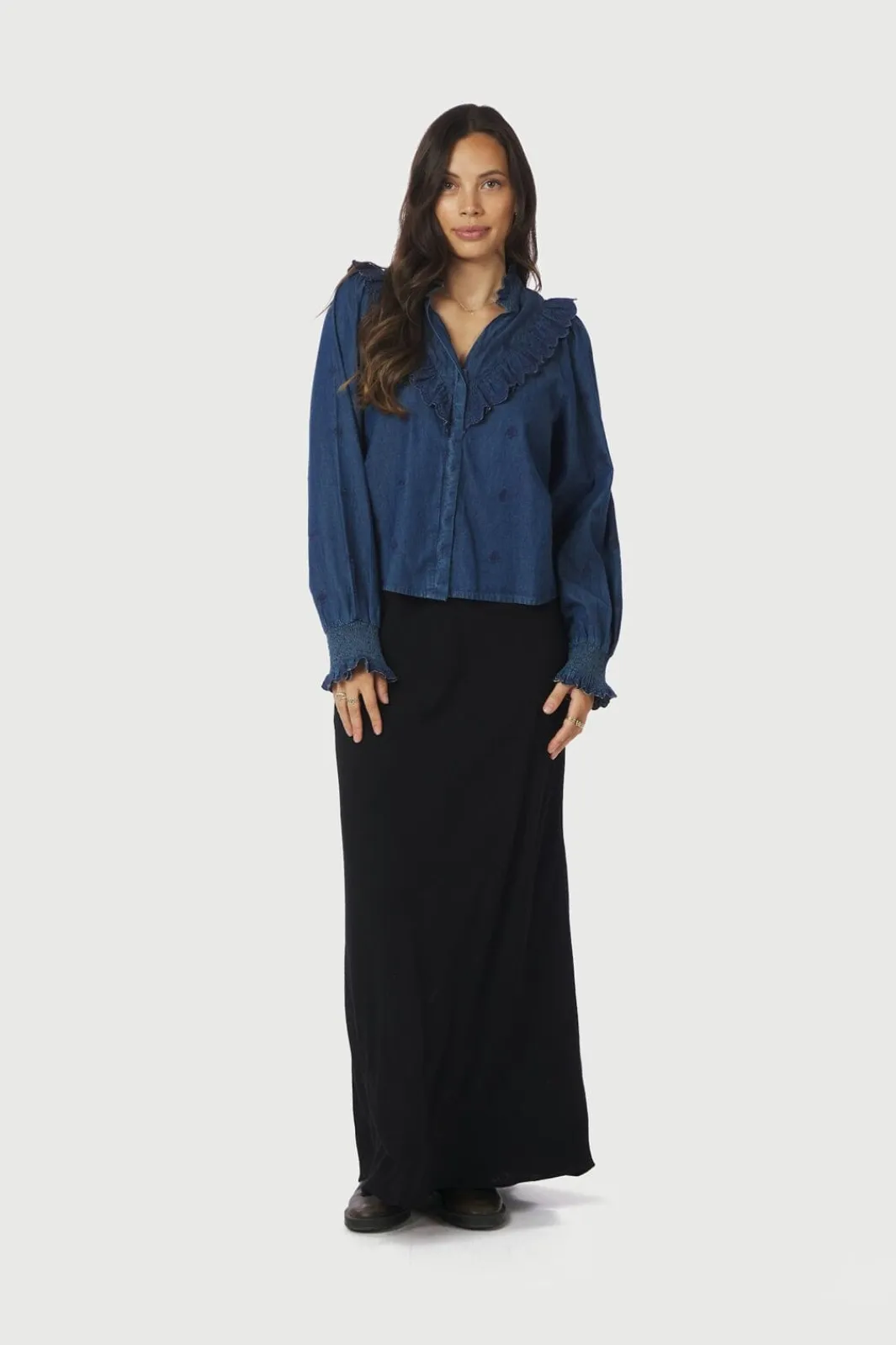 Online Neo Noir Degas Denim Blouse 166229 140
