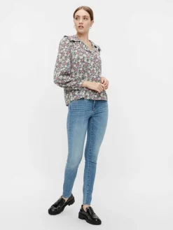 Outlet Pieces Delly Skin MW Jeans Noos Light Blue Denim