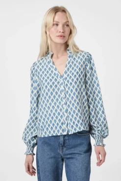 Sale Neo Noir Delsie Print Blouse 166222 407