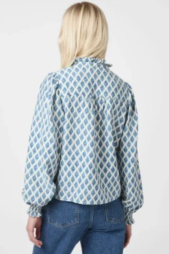 Sale Neo Noir Delsie Print Blouse 166222 407
