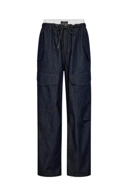 Online Haute L'Amitié Denim Cargo Pull On Tall Trouser HL10356 Dark Denim