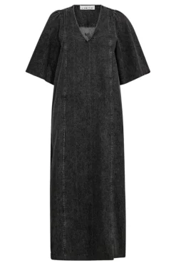 Sale Haute L'Amitié Denim Hem Dress Black HL10357 Washed Black