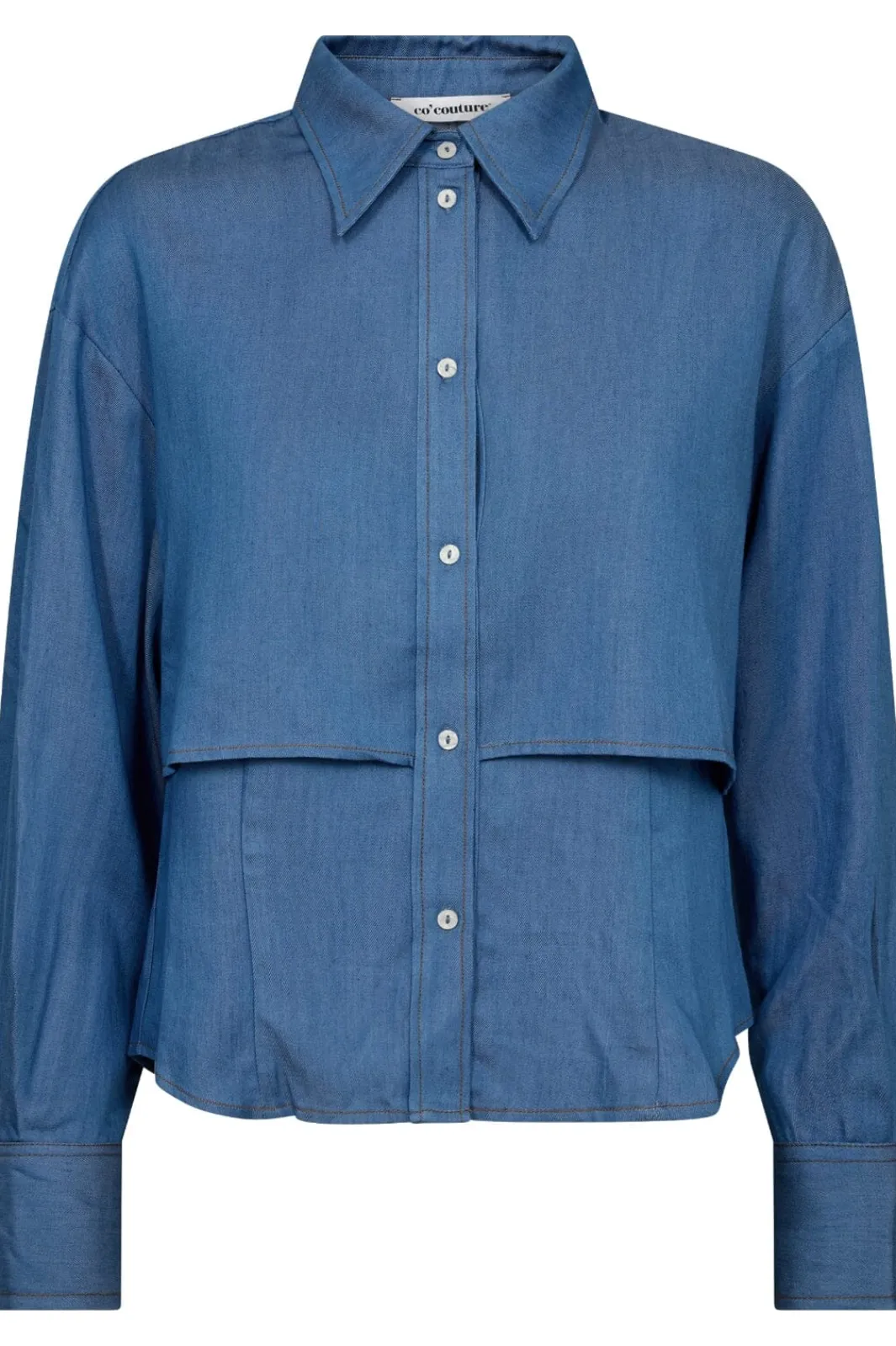 Hot Co´Couture Denimcc Double Layer Shirt 35741 552 Denim Blue