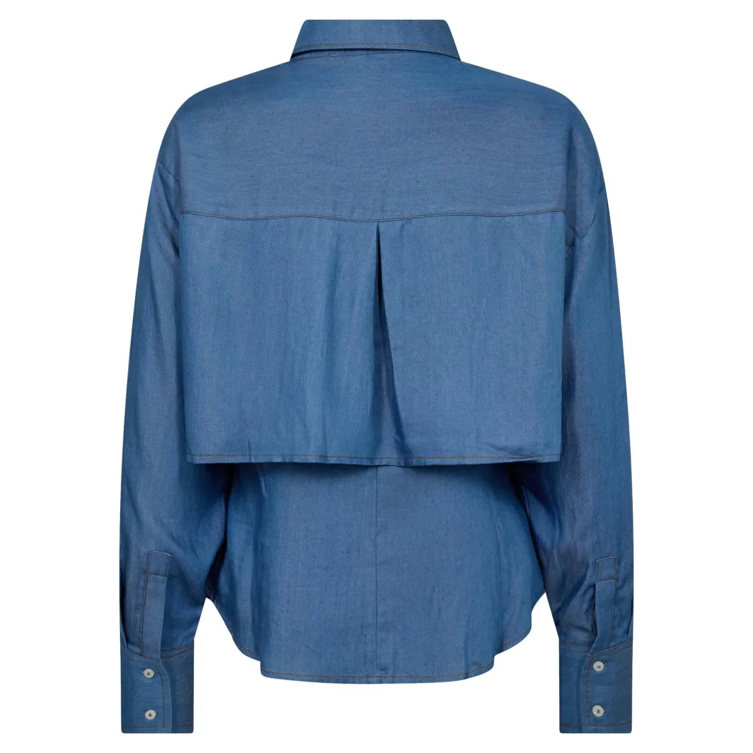 Hot Co´Couture Denimcc Double Layer Shirt 35741 552 Denim Blue