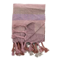 Discount Bloomingville Desire Plaid, Rosa, Genanvendt Bomuld 82066442 Rose