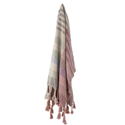 Discount Bloomingville Desire Plaid, Rosa, Genanvendt Bomuld 82066442 Rose