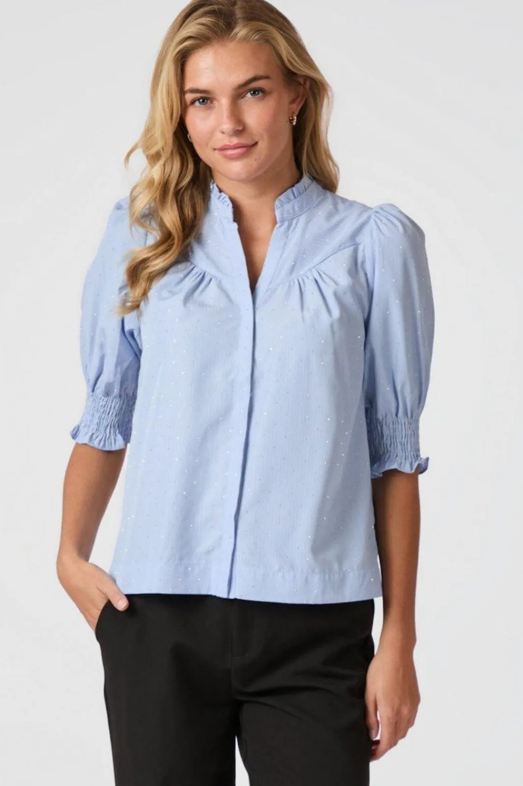 Best Neo Noir Diana B Stripe Stone Blouse 164327 145