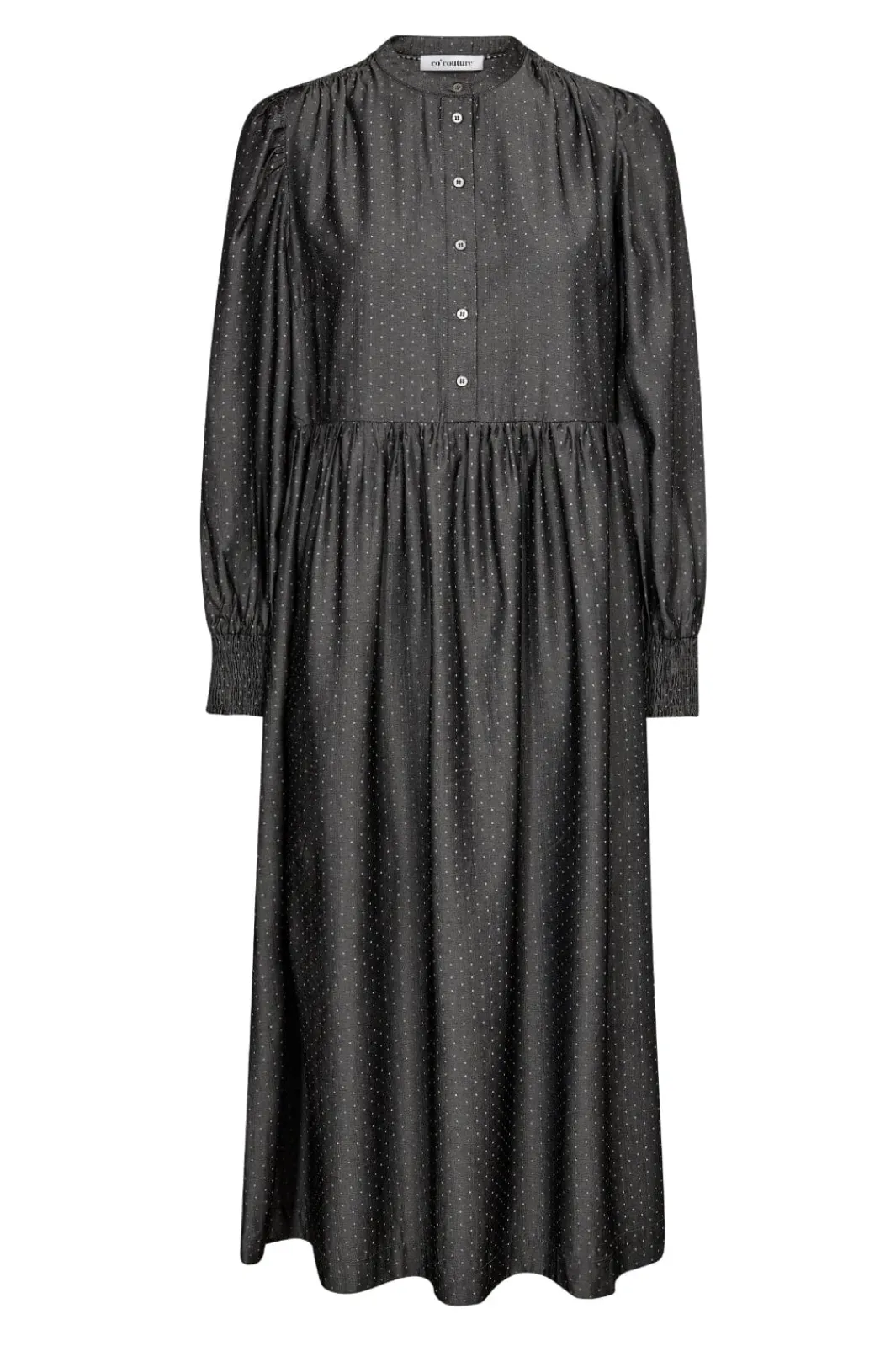 Outlet Co´Couture Dianacc Dot Placket Dress 36390 139 Mid Grey