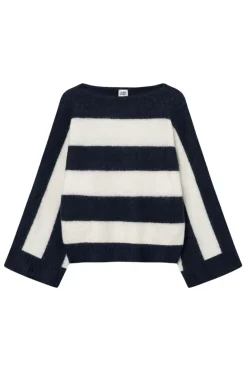 Discount Twist & Tango Dilara Knitted Sweater 912167 Navy Stripe