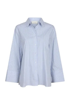 Discount Neo Noir Dita Mini Stripe Shirt 162706 Light Blue