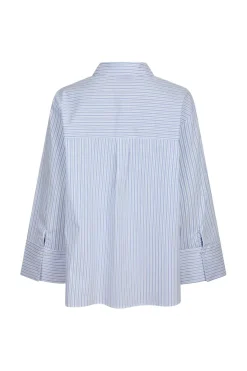 Discount Neo Noir Dita Mini Stripe Shirt 162706 Light Blue