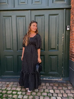 New Dear Molly Dot Dress 129650B Black W.white Dots