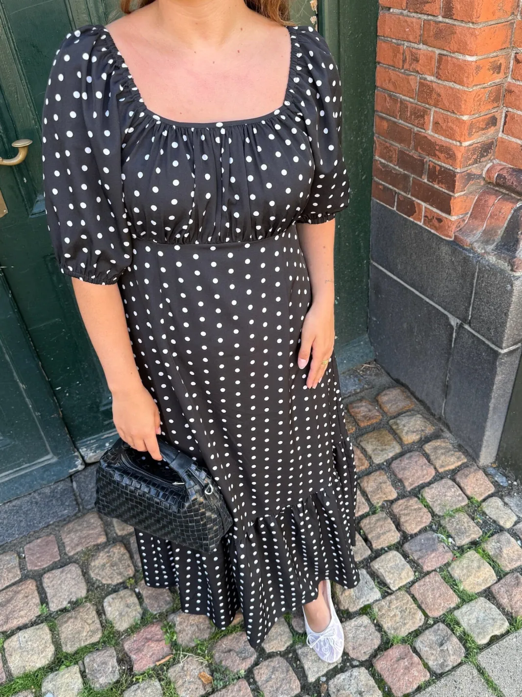 New Dear Molly Dot Dress 129650B Black W.white Dots