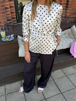 Outlet Dear Molly Dot Top 155563C White W.black Dots