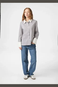 Clearance Neo Noir Dranila Stripe Shirt 165982 210