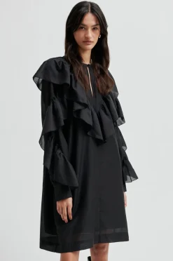 Discount Second Female Dream Ruffle Dress 60330 8001 Black