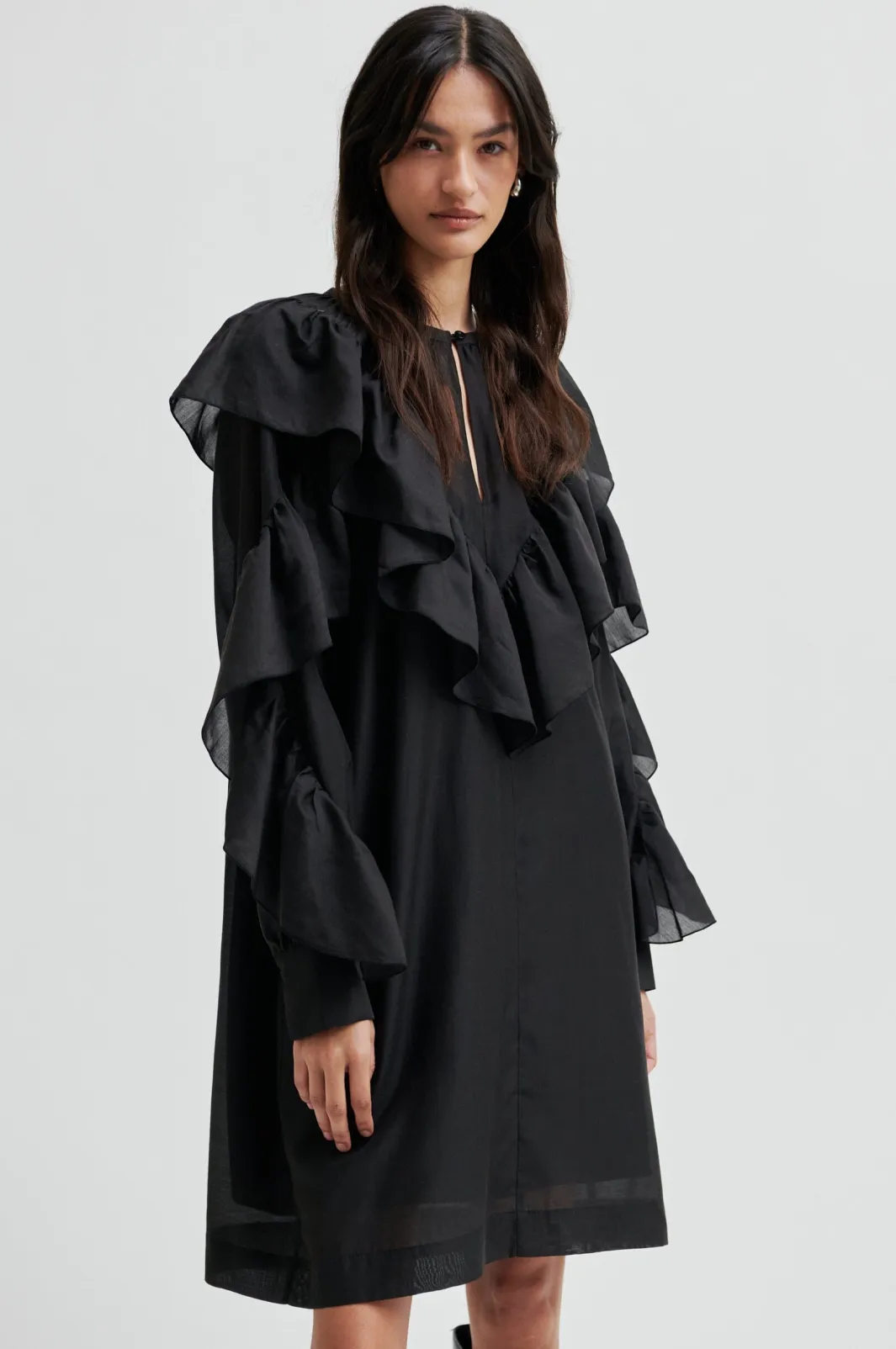 Discount Second Female Dream Ruffle Dress 60330 8001 Black