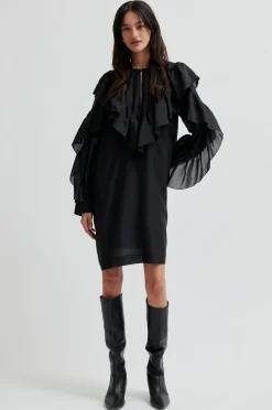 Discount Second Female Dream Ruffle Dress 60330 8001 Black