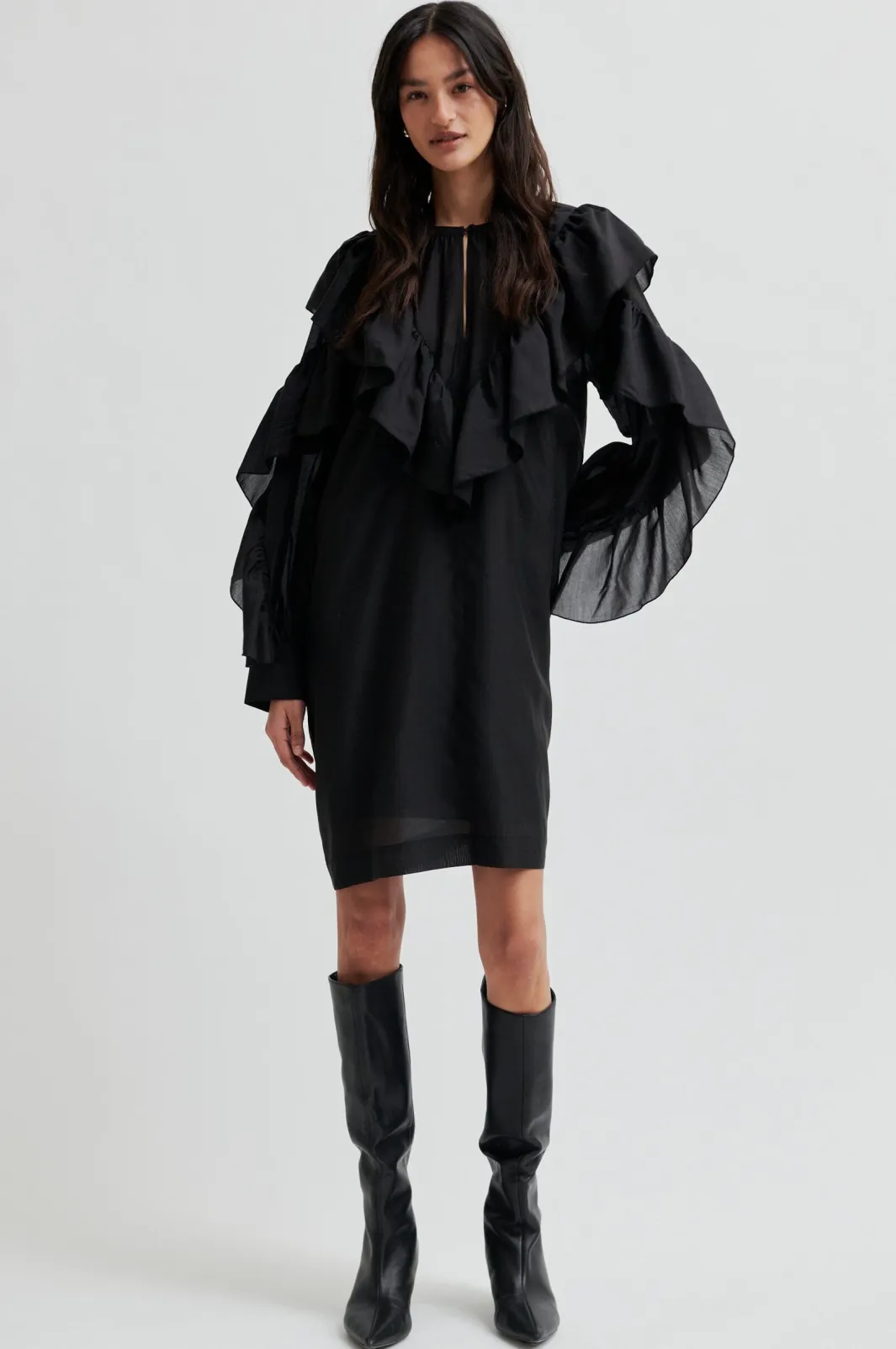 Discount Second Female Dream Ruffle Dress 60330 8001 Black