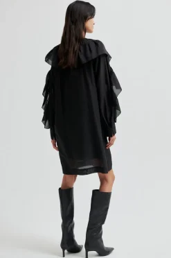 Discount Second Female Dream Ruffle Dress 60330 8001 Black