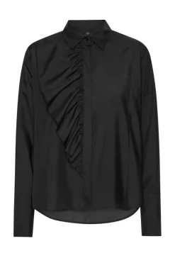 Clearance Karmamia Drew Shirt 2215 Black Cotton