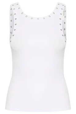 Clearance Gestuz DrewGZ eyelet tank top Bright White